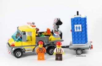 Lego build of transporting portable toilet